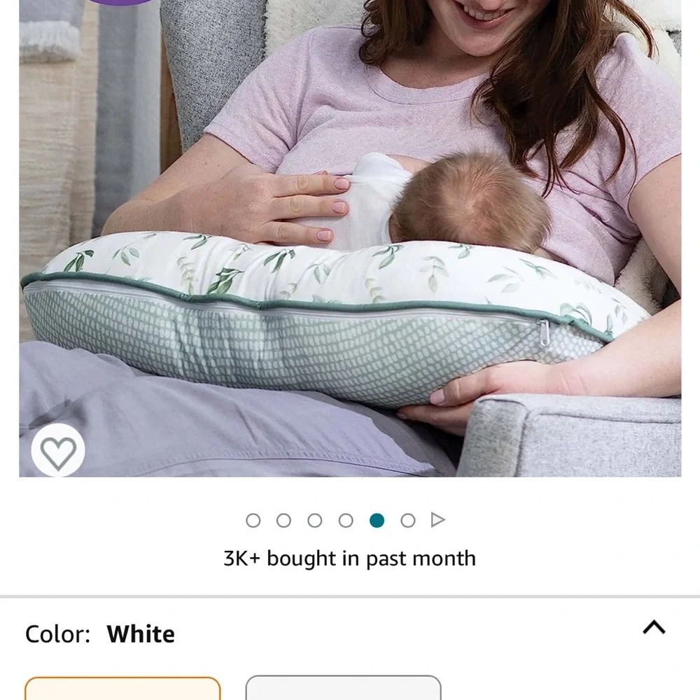 NWOT Boppy Bare Naked Original Support Nursing Pillow - Picture 4 of 6